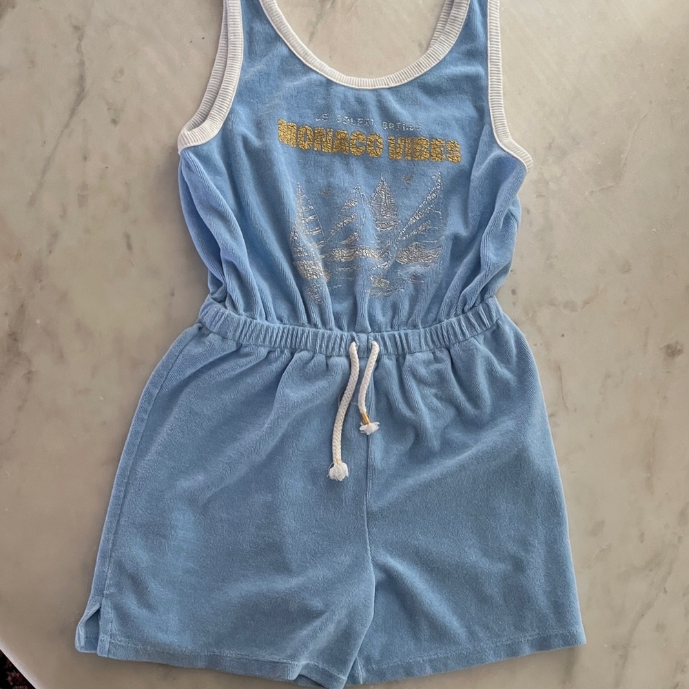 Sundek Light Blue Kids One Piece with Gold Accents